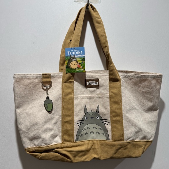 Studio Ghibli My Neighbor Totoro Acorn Charm Tote Bag - Picture 5 of 11